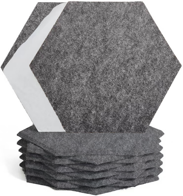NalliSisters 自黏式DIY隔音吸音板 30cm x 26cm x 9mm, 炭灰色, 12個