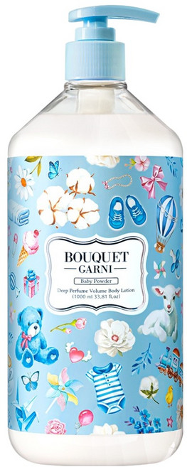 부케가르니 딥 퍼퓸 볼륨 바디로션 베이비 파우더, 1L, 1개