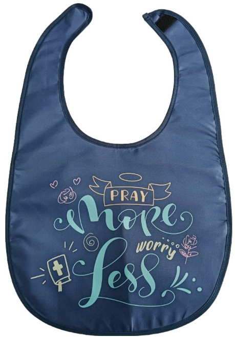 뉴실버 어르신 환자 성인 식사 방수 커버 세면 턱받이 60 x 40 cm, 네이비, 1개