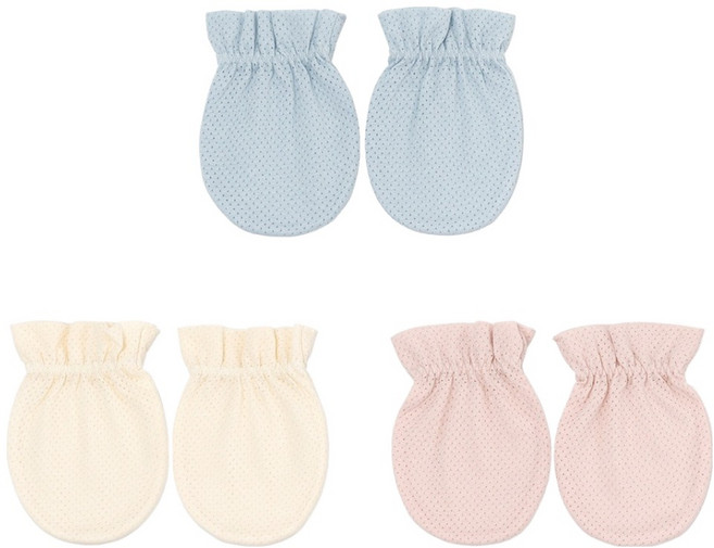 메르베 신생아 코튼메쉬 손싸개 3종 세트