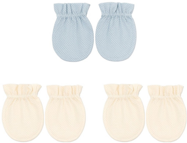 메르베 신생아 코튼메쉬 손싸개 3종 세트