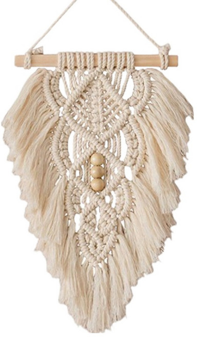 파라다이소 PSD홈데코 위스퍼링 리프 인테리어 벽장식 마크라메, 아이보리