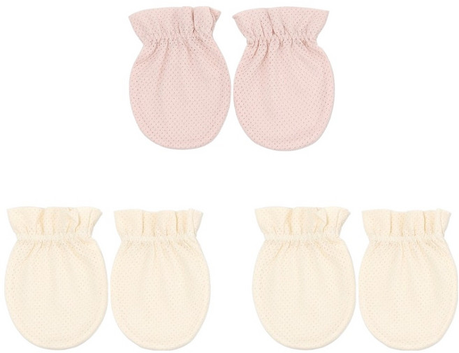 메르베 신생아 코튼메쉬 손싸개 3종 세트