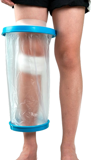 플렉스라인 성인용 깁스 방수커버 무릎 M, 블루, 1개