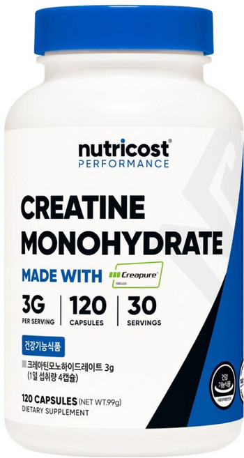 뉴트리코스트 크레아퓨어 크레아틴 99g, 120정, 1개