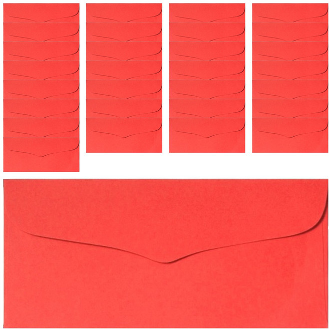 투영디자인 색지 용돈봉투, 레드, 50개