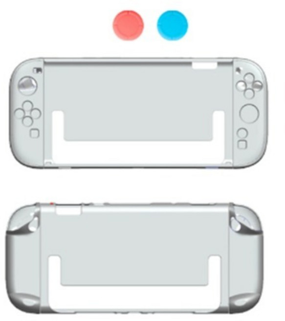 럭키폭스 닌텐도 스위치2 하드 슬림 케이스 스클 세트, 투명, 1세트