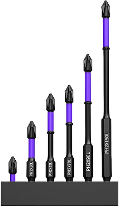 스매쉬 드라이버 임팩 드릴 십자 톱니 토션 비트 6종 세트, 1세트