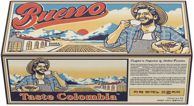 카페부에노 핸드드립 커피 콜롬비아, 30개입, 1개, 7g