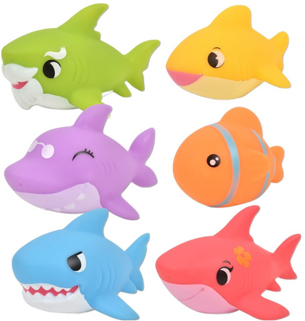 오즈토이 러버 목욕놀이 인형 6종, SQ22014-5 상어, 1세트