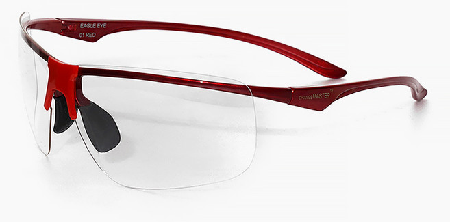 비츠로만 초경량 투명 변색 스포츠 고글 선글라스 12g, 레드, 1개