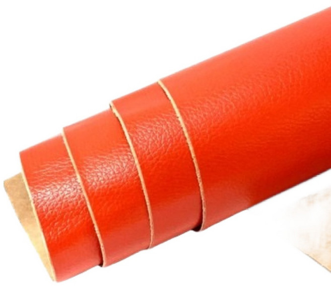 크블랑스 접착식 쇼파 의자 가죽 리폼 스티커, 라이트레드