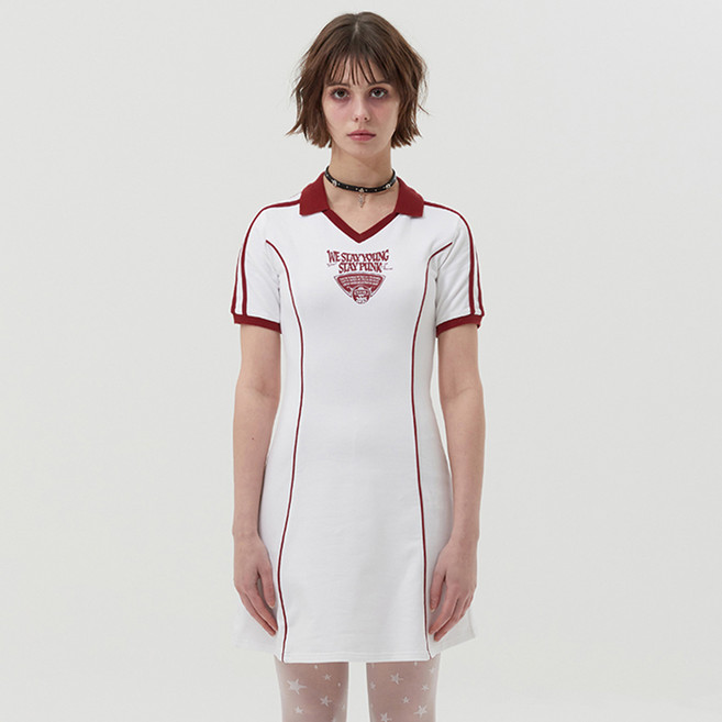 키르시 오픈 카라 스포티 드레스