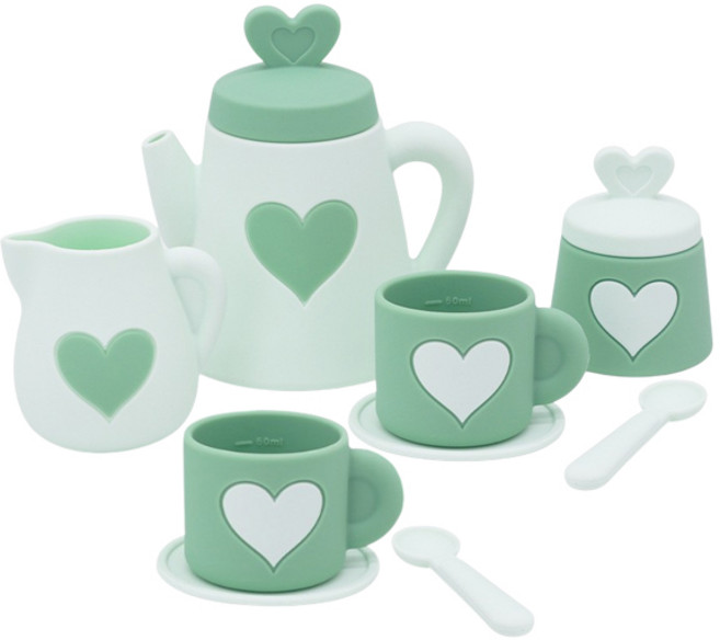 아동용 꼬마천사 말랑 소프트 소꿉 찻잔놀이 티세트, 그린, 1세트
