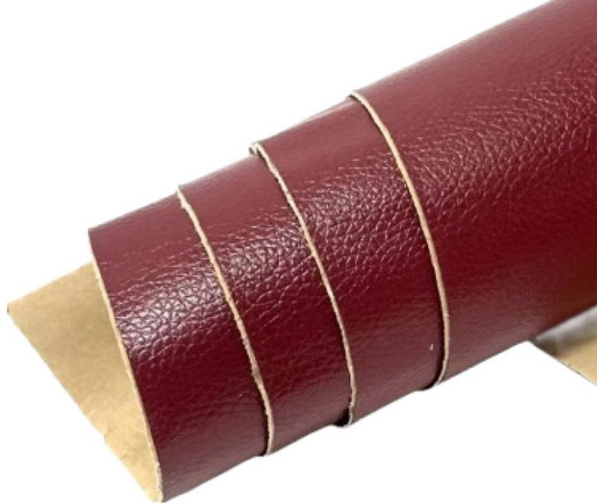 크블랑스 접착식 쇼파 의자 가죽 리폼 스티커, 버건디와인