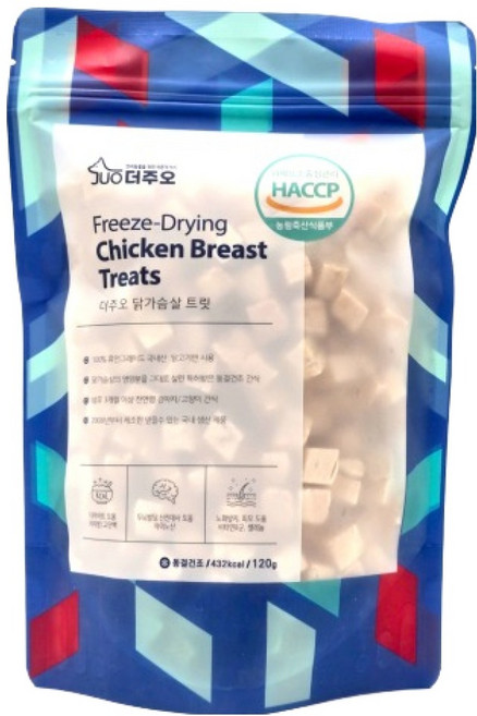 주오 더주오 반려동물 동결건조 트릿 대용량 간식, 120g, 1개, 닭가슴살