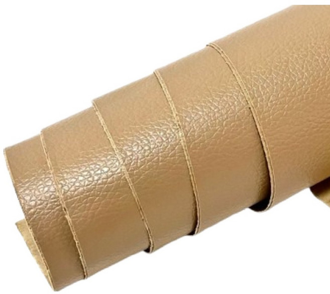 크블랑스 접착식 쇼파 의자 가죽 리폼 스티커, 라이트브라운