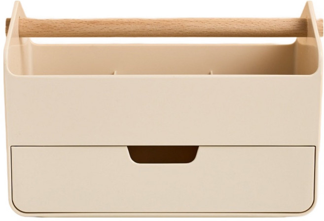 모던하우스 우드핸들 필기구 정리함, 바닐라크림, 1개