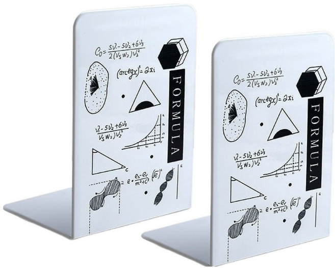 이롭상회 정리정돈 북엔드 L형수리화 2p, 화이트