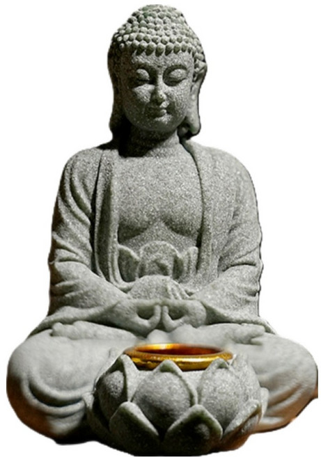Second Best 藍砂石佛像香薰2 佛教裝飾品, 1個, 混合色