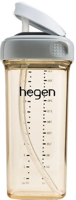 헤겐 유아용 V3 PPSU 빨대컵, 330ml, 1개, 그레이