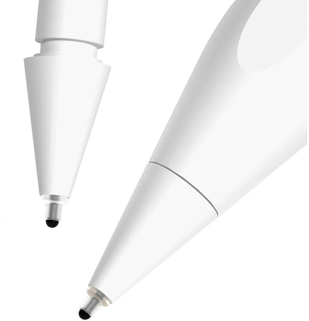 구스페리 애플펜슬 펜촉 무소음 소프트 팁스 샤프형, 화이트, 2개