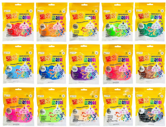 티니월드 뽀송클레이 15종 세트, 혼합색상, 50g, 1세트