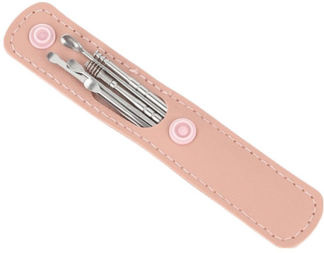 바움미루 고급 귀이개 6종 세트 핑크 S, 1세트