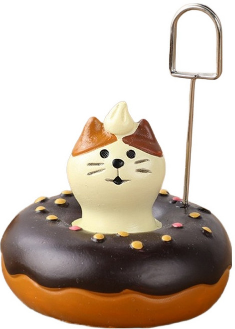 굄스 책상꾸미기 명함 메시지 홀더 꽂이, 도넛, 1개