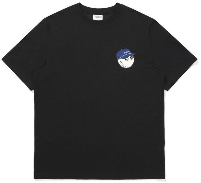 말본 남녀공용 스크립트 라운드 티셔츠