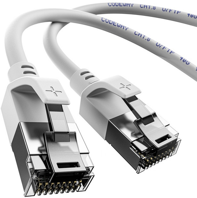 코드웨이 40기가 CAT8 초고속 인터넷 랜선 U/FTP 랜케이블, 1개, 0.3m