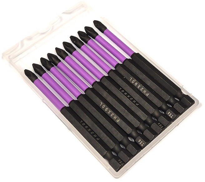 스매쉬 마그네트 토션비트 십자 드라이버 90mm, 10개