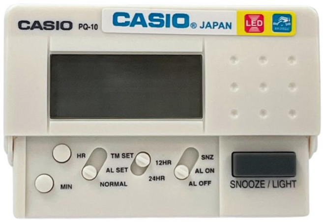CASIO 卡西歐 輕巧電子鬧鐘, 白色