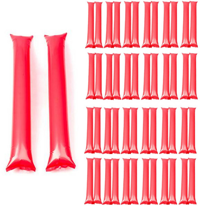 비에이비오 응원용 팡팡 막대풍선, 레드, 50개