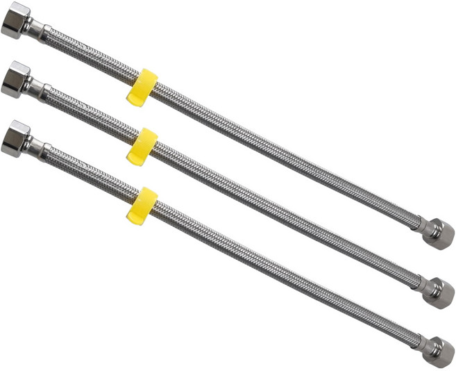 BK 스테인레스 손잡이 세면대 연장 연결 고압 호스 모로77, 3개