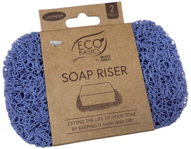 White Magic Eco Basics Soap Riser 抗菌防霉香皂墊 2片, 薰衣草紫, 1組
