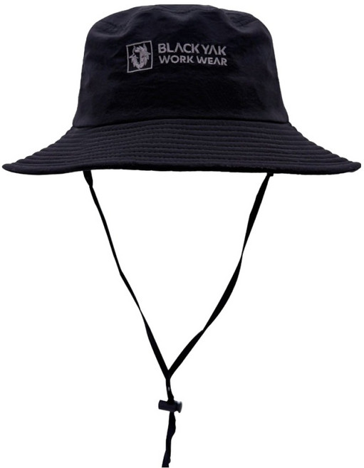 블랙야크워크웨어 와이드 턱끈 햇모자, 블랙