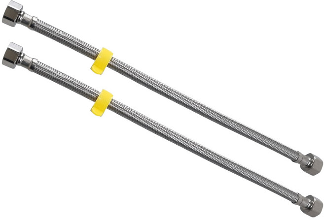 BK 스테인레스 손잡이 세면대 연장 연결 고압 호스 모로76, 2개