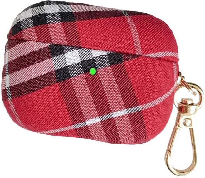 KODACHIEF 럭셔리 이어폰 케이스 커버 애플 에어팟 프로1, 붉은색, 1개