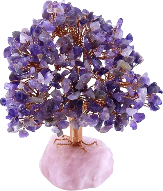 advance jewel 寶峻晶石館 紫水晶樹 粉晶原礦底座, 紫水晶 + 粉色