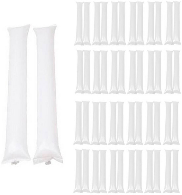 비에이비오 응원용 팡팡 막대풍선, 화이트, 50개