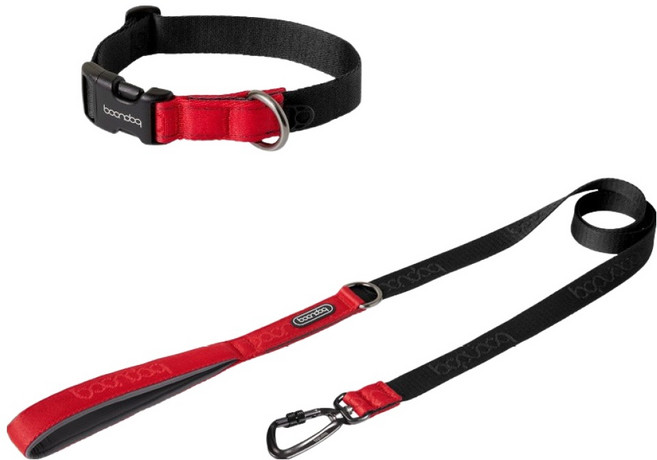 분독 강아지 오리지널리쉬 리드줄 카라비너 목줄 세트, 블랙, 1세트