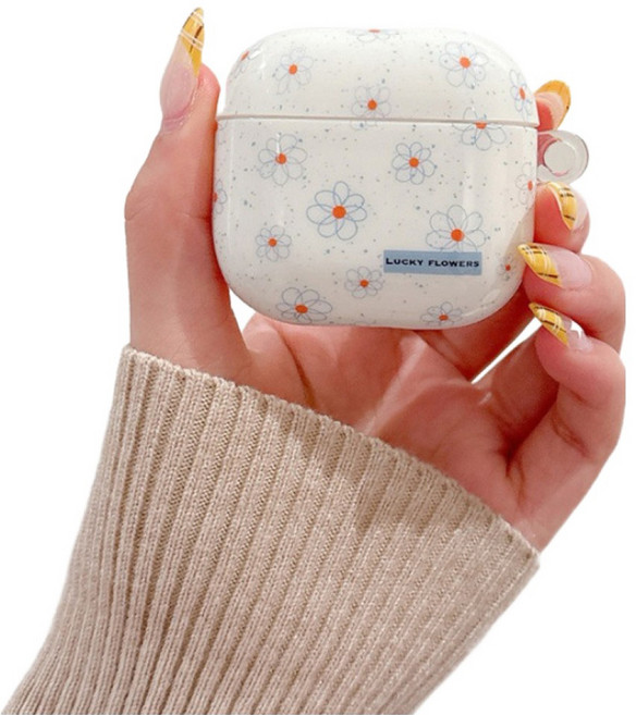 KODACHIEF 컴팩트 럭셔리 이어폰 케이스 커버 홑껍데기 애플 에어팟 프로, 혼합색상, 1개