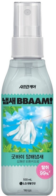 샤프란 케어 냄새뺌 굿바이 담배냄새 섬유탈취제 본품, 100ml, 1개