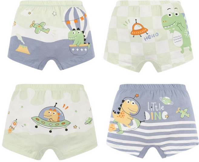 베베니즈 남아용 우주공룡 사각팬티 4종 세트