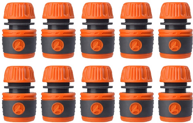 길그리 수도 스프링클러 호스 연결 원터치 어댑터 랜덤발송, 10개, 주황