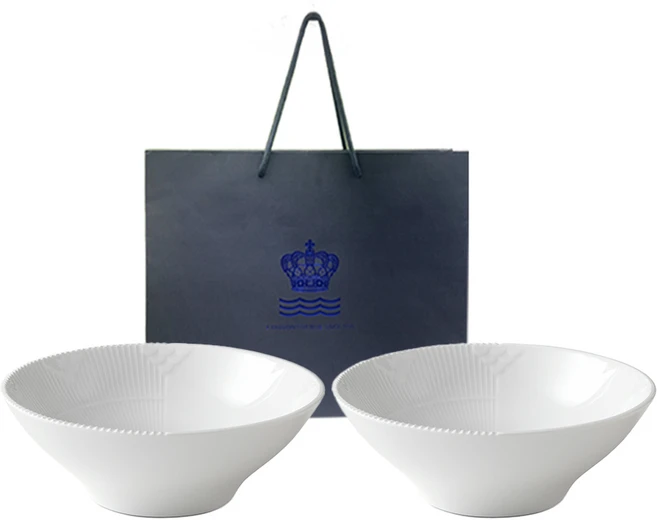 엘레먼츠 컴포트 볼, 화이트, 볼 780ml x 2p + 쇼핑백, 2개 - 쿠팡