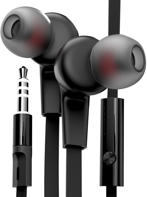 구스페리 게이밍 노이즈 캔슬링 유선 이어폰, 블랙