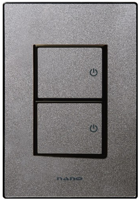 나노전기 아트2 SIMPLE 2구 스위치 인테리어 아크릴 배선기구 펄그레이, 1개