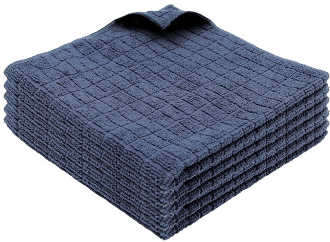 청소해결사 다목적 초극세사 경편 바둑 손걸레 40 x 40 cm, 5개, 그레이